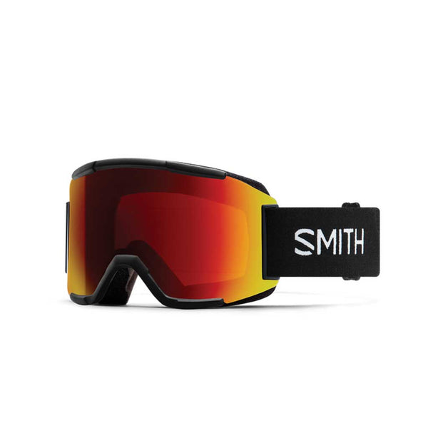 Smith 22/23 Squad Goggles - Black/ChromaPop Sun Red Mirror Lens