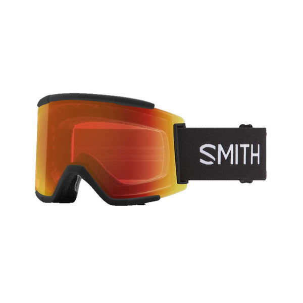 Smith 23/24 Squad XL Low Bridge Fit Goggles - Black/ChromaPop Everyday Red Mirror