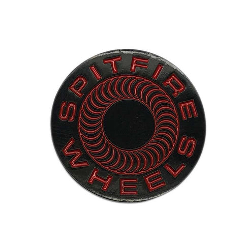 Spitfire Lapel Pin Classic 87 Swirl - Black/Red