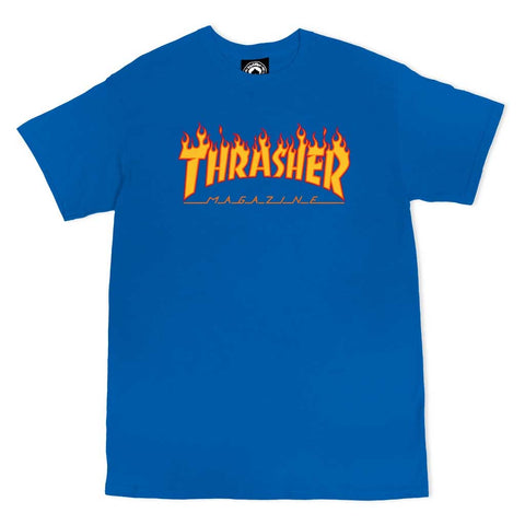 Thrasher Flame Tee - Royal