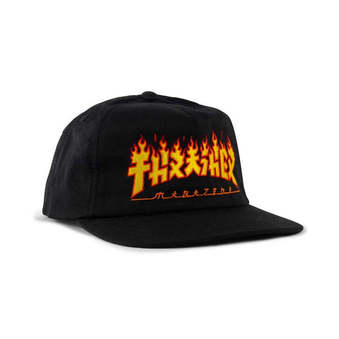 Thrasher Godzilla Flame Snapback - Black