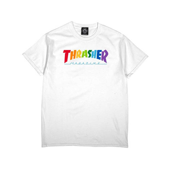 Thrasher Rainbow Mag S/S Tee - White