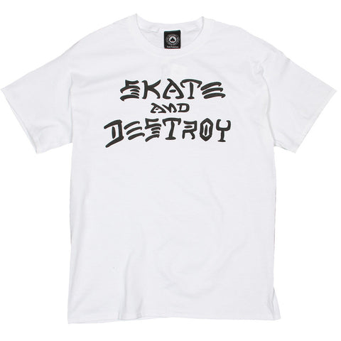 Thrasher Skate and Destroy Tee - White