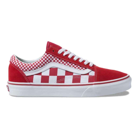 Vans Ols Skool Mix Checker - Chili Pepper/True White   Side