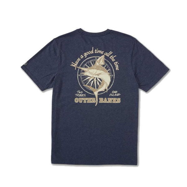 Volcom x Outer Banks Marlin SS Tee - Navy Heather Back