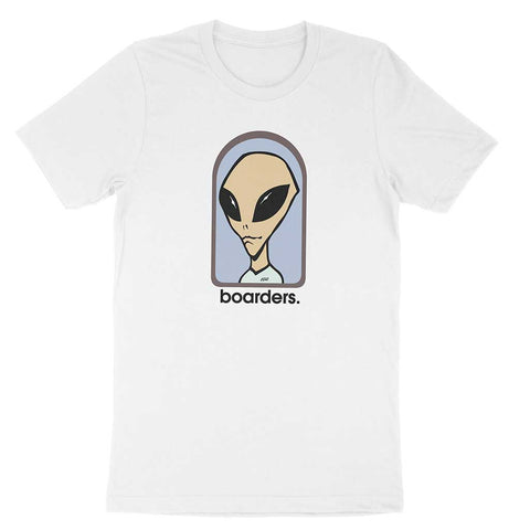 Boarders x Alien Work Shop Believe T-shirt - White