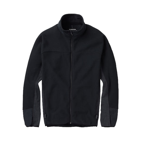 Burton 18/19 Minturn Full Zip Jacket - True Black Heather Front