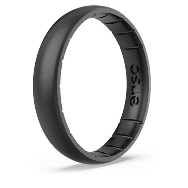 Enso Rings Elements Thin Silicone Ring - Black Pearl