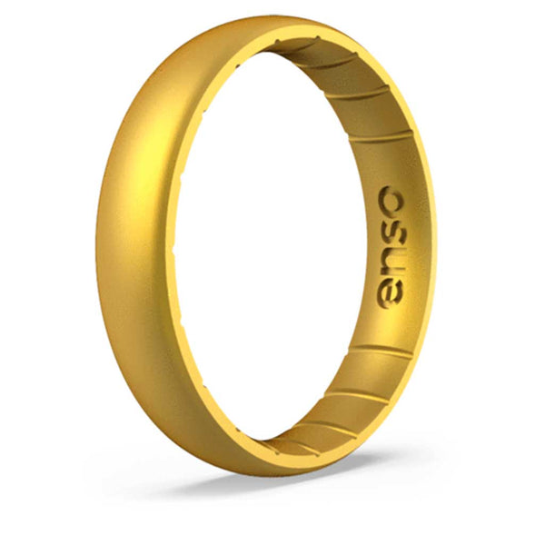 Enso Rings Elements Thin Silicone Ring - Gold Front
