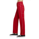 Dickies Women's Carpenter Pants - Red side