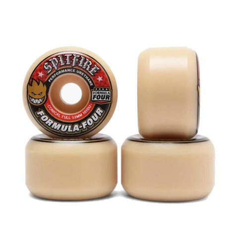 Spitfire F4 101D Conical 53mm Wheels - White/Red front