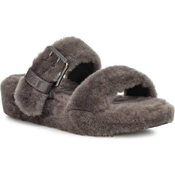 UGG Women's Fuzz Yeah Slides - Charcoal front