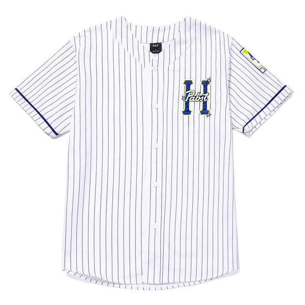 Huf x PRB Pabst Twill Baseball Jersey - White