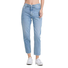 Just Black Denim Women's Basic Mom Jeans - Light Denim