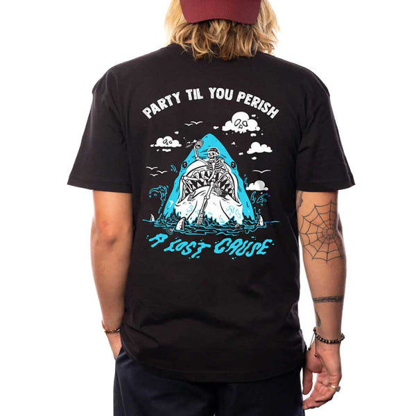 A Lost Cause Shark Party V2 Tee - Black