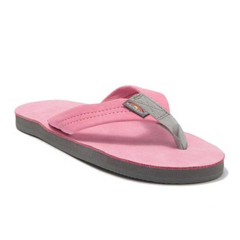 Rainbow Women's Premier Leather Wide Strap Single Layer Arch - Pink/Grey front