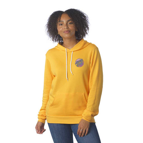 Santa Cruz Women's Contra Dot Pop Hooded Mid Wt Boyfriend Sweatshirt - Gold