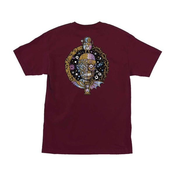 Santa Cruz Wooten Crest S/S T-shirt - Burgundy Back