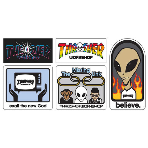 Thrasher x Alien Workshop Sticker 5 Pack