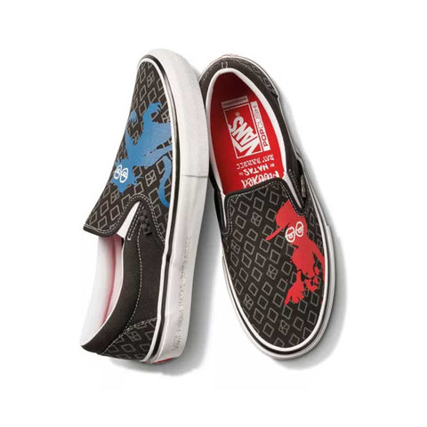 Vans x Krooked Skate Slip-on - Krooked by Natas for Ray - Black